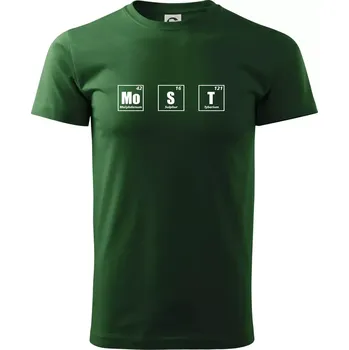 Pánské tričko Periodická tabulka Most - Triko extra velké (5-8XL) - 8XL ( Lahvově zelená )