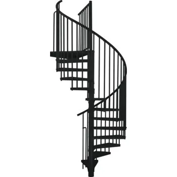 Schodiště Točité schodiště Myron Ø 120 cm, výška patra 305,5 cm černá