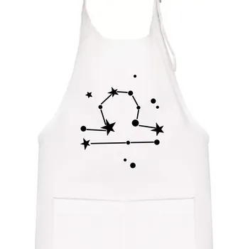 Kuchyňská zástěra Souhvězdí - Libra - Váhy - Dětská zástěra na vaření - Univerzální velikost ( Bílá )