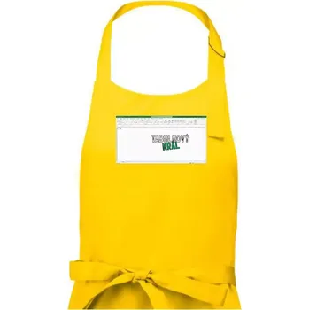 Kuchyňská zástěra Tabulkový král - Pánská zástěra na vaření - Univerzální velikost ( Žlutá )
