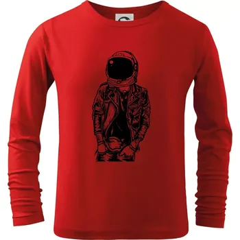 Chlapecké tričko Astronaut Punkster - Triko dětské Long Sleeve - 134 cm/8 let ( Červená )