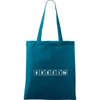 Periodická tabulka Budějce - Taška bavlněná - 42 x 38 cm ( Petrolejová )