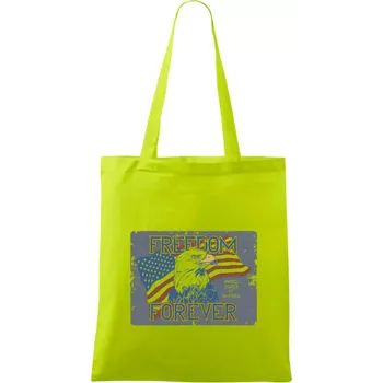 Freedom forever USA - Taška bavlněná - 42 x 38 cm ( Limetková )