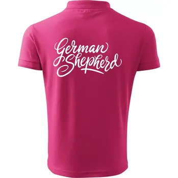 Pánská košile German shepherd - nápis okrasny - nápis okrasný - Polokošile pánská Pique Polo 203 - M ( Purpurová )