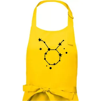 Kuchyňská zástěra Souhvězdí - Taurus - Býk - Pánská zástěra na vaření - Univerzální velikost ( Žlutá )
