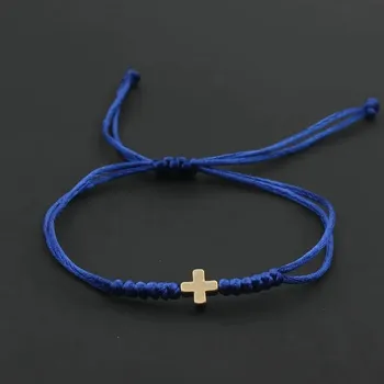 Náramek Nastavitelný náramek s křížkem ideální pro páry | párový náramek, dárkový náramek - 3