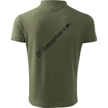 Pánská košile Klarinet nápis - Polokošile pánská Pique Polo 203 - 4XL ( Khaki )