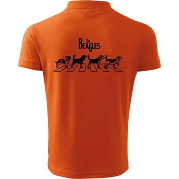 Pánská košile The Beagles - Polokošile pánská Pique Polo 203 - 4XL ( Oranžová )