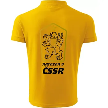 Pánská košile Narozen v ČSSR - Polokošile pánská Pique Polo 203 - 2XL ( Žlutá )