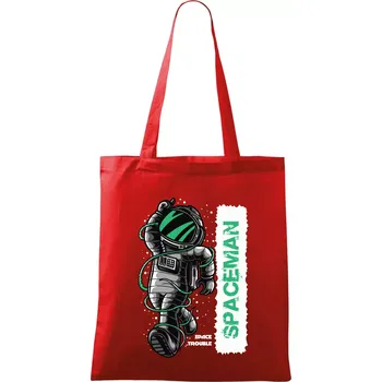 Nákupní taška Spaceman trouble - Taška bavlněná - 42 x 38 cm ( Červená )