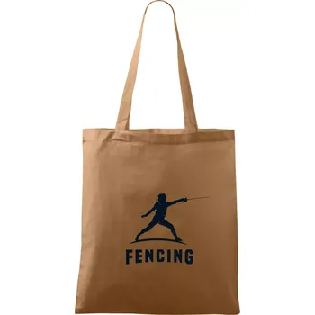 Nákupní taška Fencing (šerm) - postava - Taška bavlněná - 42 x 38 cm ( Cappuccino )
