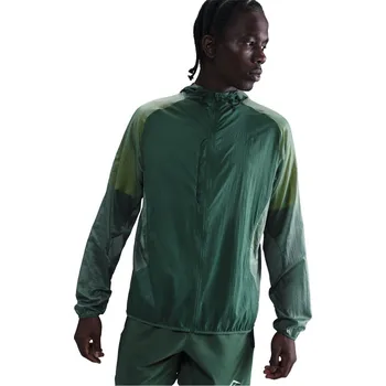 Pánská casual bunda Nike Trail Aireez Men's Running Jacket Fir/Clay Green XL