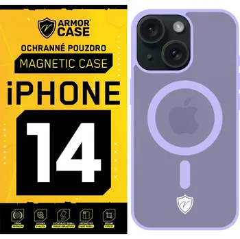 Pouzdro na mobilní telefon ArmorCase Ochranné zadní pouzdro Magnetic Case pro iPhone 14 Barva: Fialová