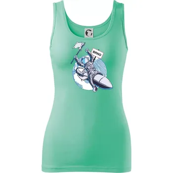 Dámské tričko Brno penis raketa - Dámské tílko - XL ( Mátová )