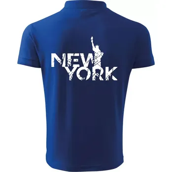 Pánská košile New York retro - Polokošile pánská Pique Polo 203 - 4XL ( Královská modrá )