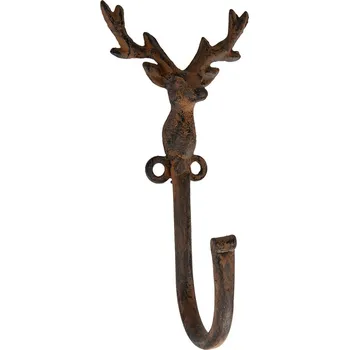Věšák Clayre & Eef - Nástěnný kovový háček DEER 6Y5947