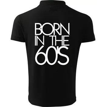Pánská košile Born In The 60's - Polokošile pánská Pique Polo 203 - M ( Černá )