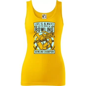Dámské oblečení Bowling Champion - Dámské tílko - S ( Žlutá )