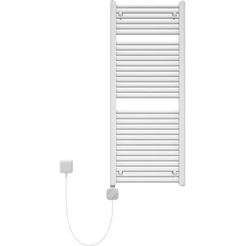 Radiátor Korado Těleso koupelnové trubkové elektrické Koralux Linear Max KLMH 1500/600, výkon 800 W, topné těleso s integrovaným regulátorem, barva bílá