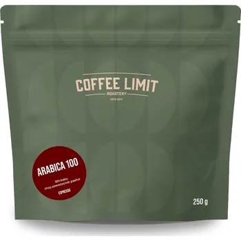 Káva COFFEE LIMIT Arabica 100 - zrnková káva 250g