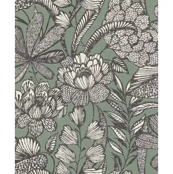 Tapeta Vliesová tapeta na zeď Rasch 555356, Lirico Zelená