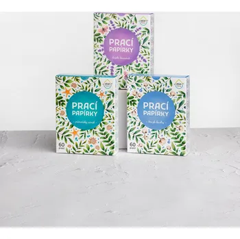 Prací prášek Prací papírky EcoHaus - mix 3 vůní (celkem 180 praní)