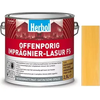 Lak na dřevo Herbol Offenporig Imprägnier-Lasur FS - impregnační tenkovrstvá lazura Jasan 2,5L
