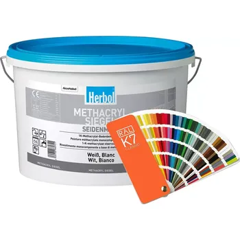 barva na zeď Vysoce odolná barva HERBOL Methacryl - Siegel - Míchaný odstín Bílá 5L