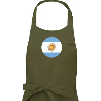 Kuchyňská zástěra Argentina vlajka kulatá - Dámská zástěra na vaření - Univerzální velikost ( Khaki )