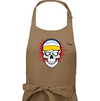 Kuchyňská zástěra Beach volejbal lebka - Pánská zástěra na vaření - Univerzální velikost ( Cappuccino )