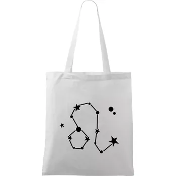 Souhvězdí - Leo - Lev - Taška bavlněná - 42 x 38 cm ( Bílá )