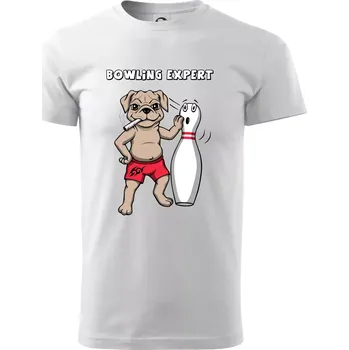 Pánské tričko Bowling expert (Hana-creative) - Triko extra velké (5-8XL) - 7XL ( Bílá )