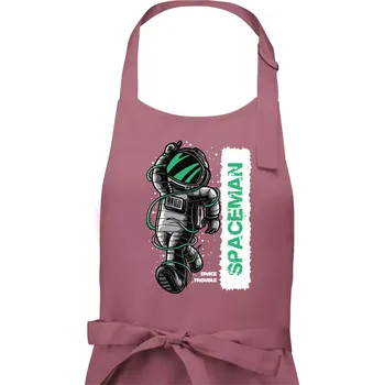 Kuchyňská zástěra Spaceman trouble - Dámská zástěra na vaření - Univerzální velikost ( Starorůžová )
