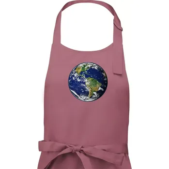 Kuchyňská zástěra Planeta Země - Pánská zástěra na vaření - Univerzální velikost ( Starorůžová )