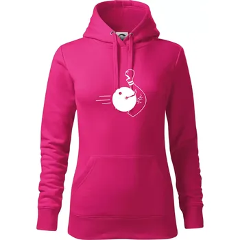 Dámská mikina Koule vs kuželka - Mikina dámská Cape s kapucí - 2XL ( Purpurová )