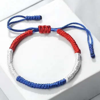 Náramek Barevný pletený náramek s nastavitelnou délkou | módní doplněk, unisex náramek - Barva 20