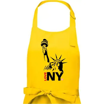 Kuchyňská zástěra Socha svobody velká - Pánská zástěra na vaření - Univerzální velikost ( Žlutá )