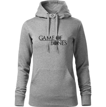 Dámská mikina Game of bones - Mikina dámská Cape s kapucí - L ( Tmavě šedý melír )