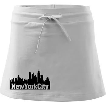 Dámská sukně New York City silueta - Sportovní sukně - two in one - S ( Bílá )