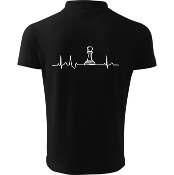 Pánská košile EKG Šachové figurky - Pěšec - Polokošile pánská Pique Polo 203 - 3XL ( Černá )