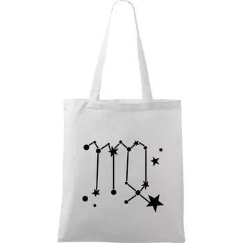 Nákupní taška Souhvězdí - Virgo - Panna - Taška bavlněná - 42 x 38 cm ( Bílá )