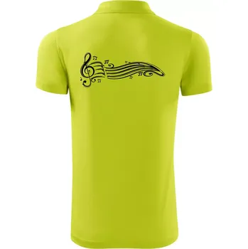 Pánská košile Noty vlna - Polokošile Victory sportovní (dresovina) - 3XL ( Limetková )