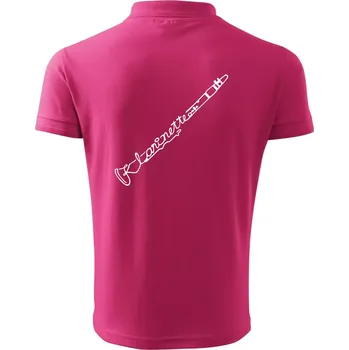 Pánská košile Klarinet nápis - Polokošile pánská Pique Polo 203 - 2XL ( Purpurová )