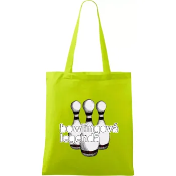 Bowlingová legenda - Taška bavlněná - 42 x 38 cm ( Limetková )