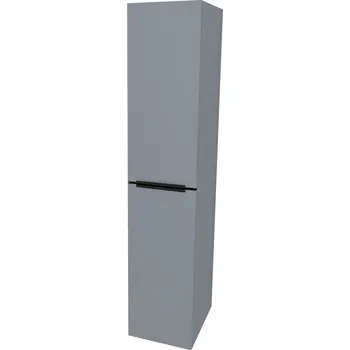 Koupelnový nábytek Mereo Mailo, koupelnová skříňka vysoká 170 cm, černé madlo, Multidecor, Monumentální šedá
