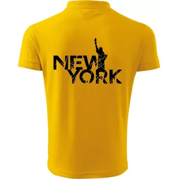 Pánská košile New York retro - Polokošile pánská Pique Polo 203 - XL ( Žlutá )