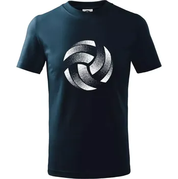 Chlapecké tričko Volejbalový míč tiskový design - Tričko dětské bavlněné - 134 cm/8 let ( Námořní modrá (velmi tmavá - téměř černá) )