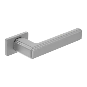 Dveřní kování Kuchinox Klika TESSERA II hranatá rozeta - chrom mat - (komplet 2 ks)