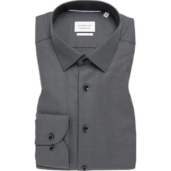 Pánská košile Košile Eterna Super Slim Dynamic cotton antracitová velikost: 40, délka rukávu: dlouhý rukáv