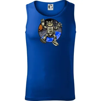 Kočičí astronaut - Tílko pánské Core - L ( Královská modrá )